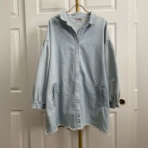 Pink Lily Light Blue Denim Top